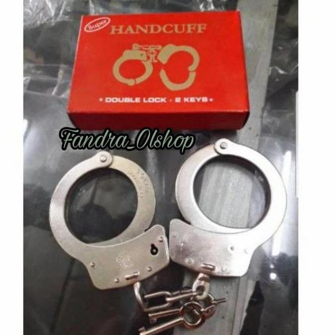 Borgol Tangan Besar | Handcuff | Borgol security | Borgol polisi. (TERBAIK) (TERBARU) (TERMURAH)