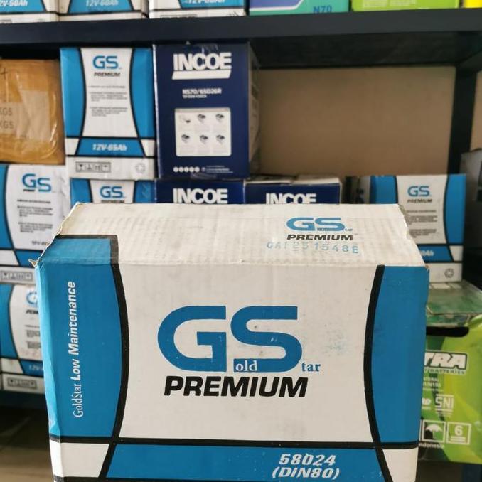 BEBAS ONGKIR - Aki Innova Reborn Diesel/ GS Premium 58024/Din 58024/ GS58024 Goldstar