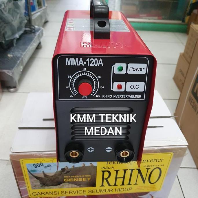 NEW RHINO MESIN TRAFO LAS INVERTER MMA 120 120 AMPERE 900 WATT 120A