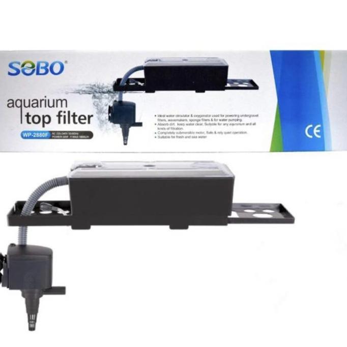 TERBARU - SOBO WP 2880F Mesin Box Filter Komplit - Top Filter Aquarium