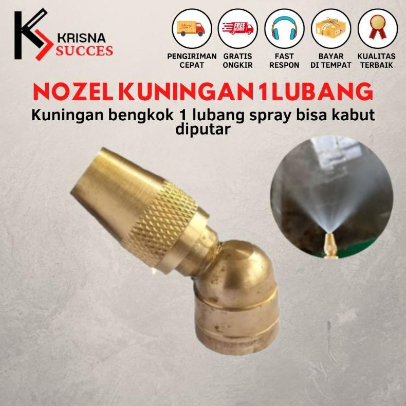 Bisa Cod Nozzle Kuningan Sprayer Elektrik Bengkok 1 Lubang Misting Nozle Spuyer Kabut Knapsack Nosel