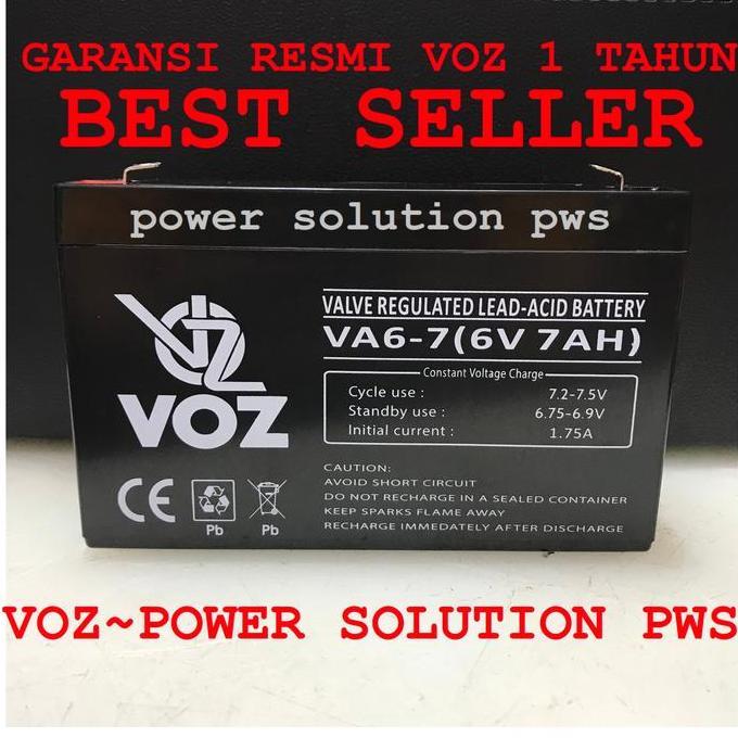 Baterai 6V 7Ah, Baterau 6V7Ah, Aki kering 6V7ah,Battery Vrla Voz 6V7ah