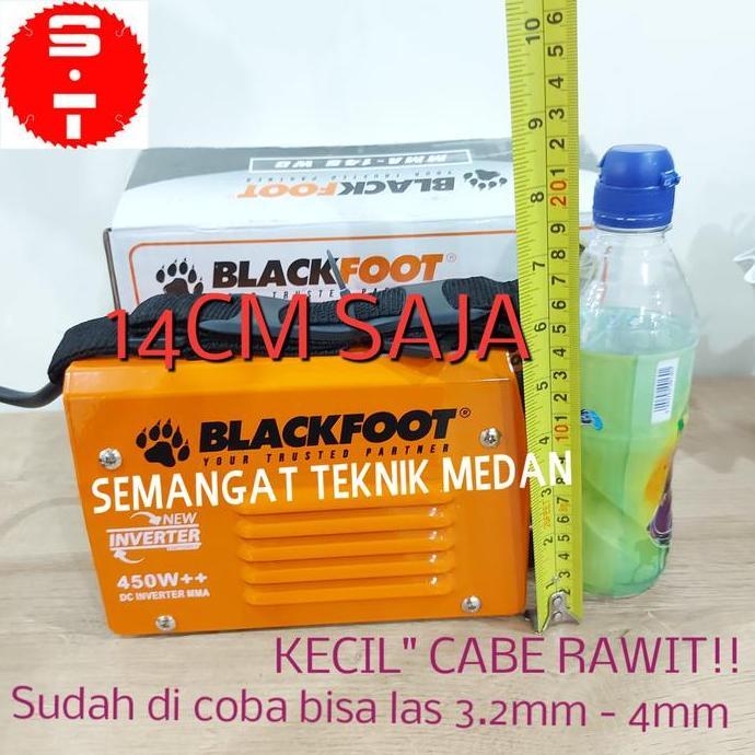 TERMURAH - MMA145 MESIN TRAFO LAS MINI INVENTER DIGITAL IGBT 450 WATT BLACKFOOT