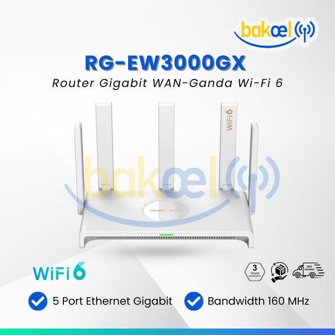TERBARU - RUIJIE RG-EW3000GX Mesh Gigabit Dual-Band Wi-Fi 6 Pengganti RG-EW1800GX PRO
