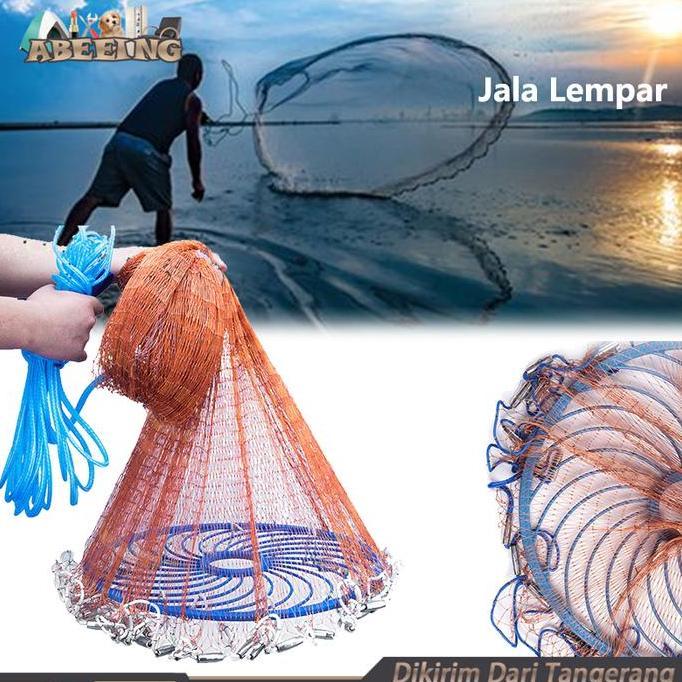 PUMERIA Jala Ikan Lempar Nilon Jala Ikan Dan Udang Siap Pakai Net Cage