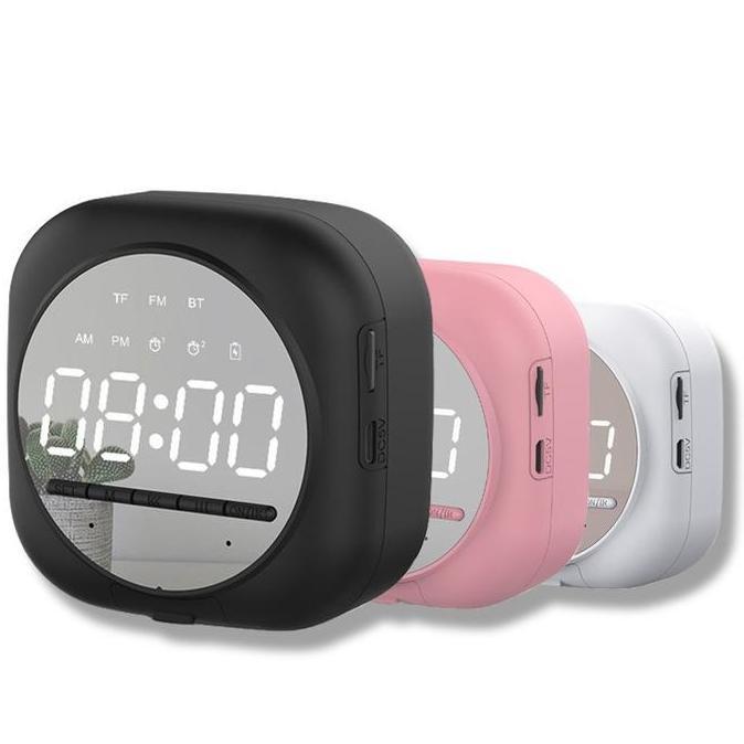 SHANUMID Speaker Jam Bluetooth Mini Versi 5.0 + Alarm dan Radio Q-12