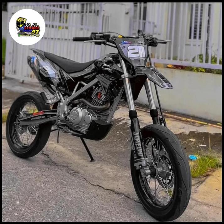 TERBARU PREMIUM DECAL KLX BF KLX GORDON KLX DTRACKER KLX OLD TEMA HITAM GREY 