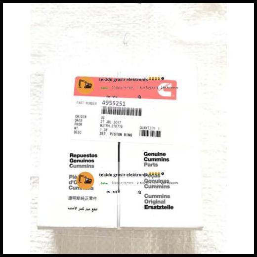 TERBARU RING PISTON PC 200-8MO / RING PISTON PC200-8MO GBOX KOMATSU 