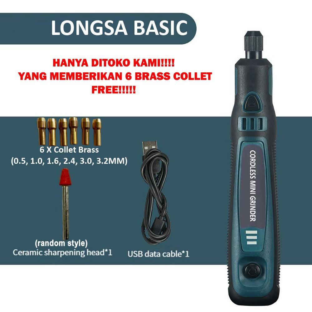 Bor Mini Grinder Set Cordless 3.6V Drill Tuner 95 Aksesoris 3 Kecepatan Mesin Portable Poles Alat Uk