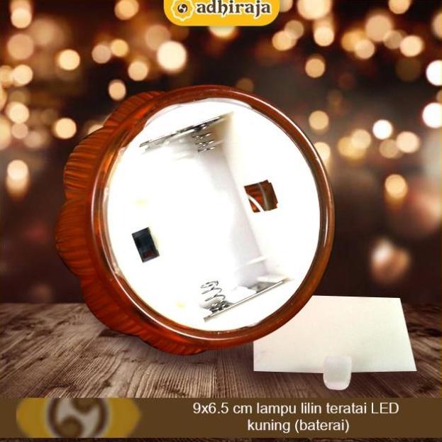 Lampu lilin Altar Puja Sembahyang teratai LED merah
