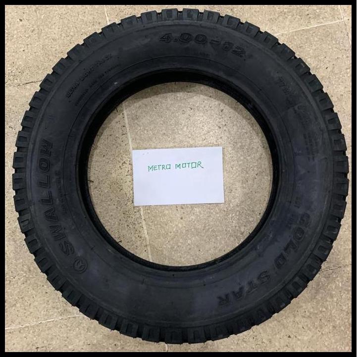 TERLARIS BAN LUAR MOTOR RODA TIGA 3 VIAR TOSSA 400-12 SWALLOW 4.00 R12 NOZOMI !