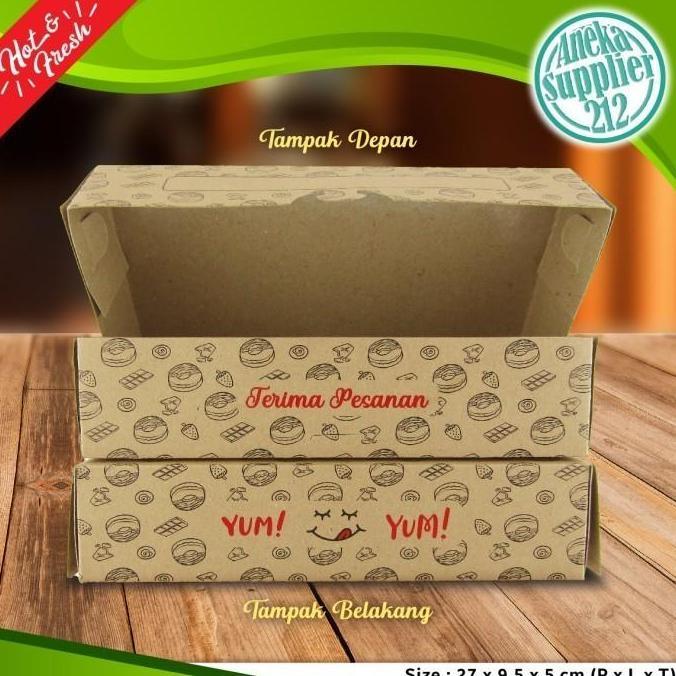 Kotak Donat - Dus Donat - Box Donat - Kraft Coklat-HOT&FRESH-Isi 3