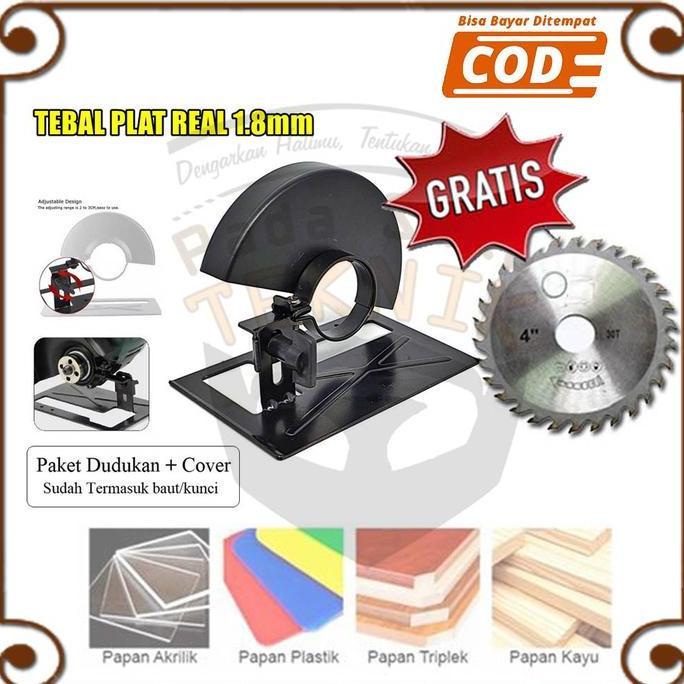 Dudukan Holder Bracket Circular Saw Gergaji Mesin Gerinda Tangan Pemotong Kayu