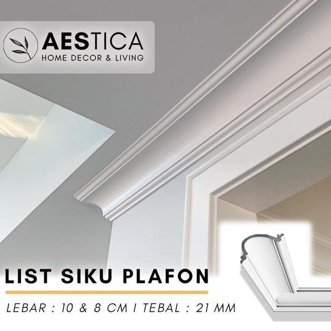 Lis Siku  Aksesoris List Plafon PVC Dekorasi Dinding Rumah | AESTICA