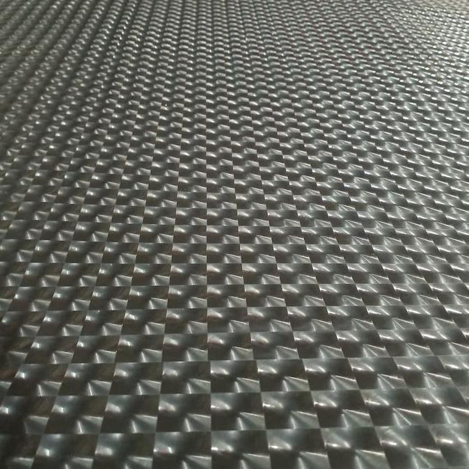 fiber pagar plastik penutup pagar hitam motif 3 D harga permeter