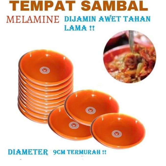 SK - 1 PC ORI SIZE 9cm Piring Sambal Melamin Tempat Kecap Saus Bumbu