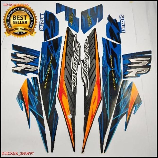 HOT DEAL (ORI) STRIPING SUZUKI SHOGUN SP 125 R 2006 2007 HITAM BIRU ORIGINAL