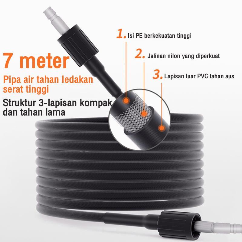 Reaim Alat Steam Cuci Motor 200Bar Mobil Jet Cleaner Mesin Cuci Mobil Tekanan Tinggi Pressure Washer