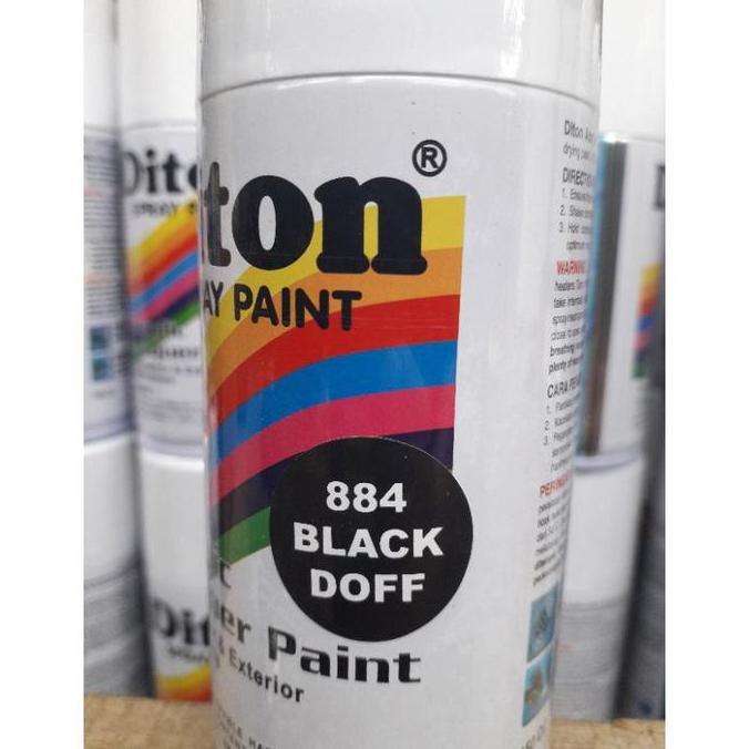 devimastore - pilok pilox diton hitam doff dop dof hitam metalik hi temp tahan panas grey abu putih 