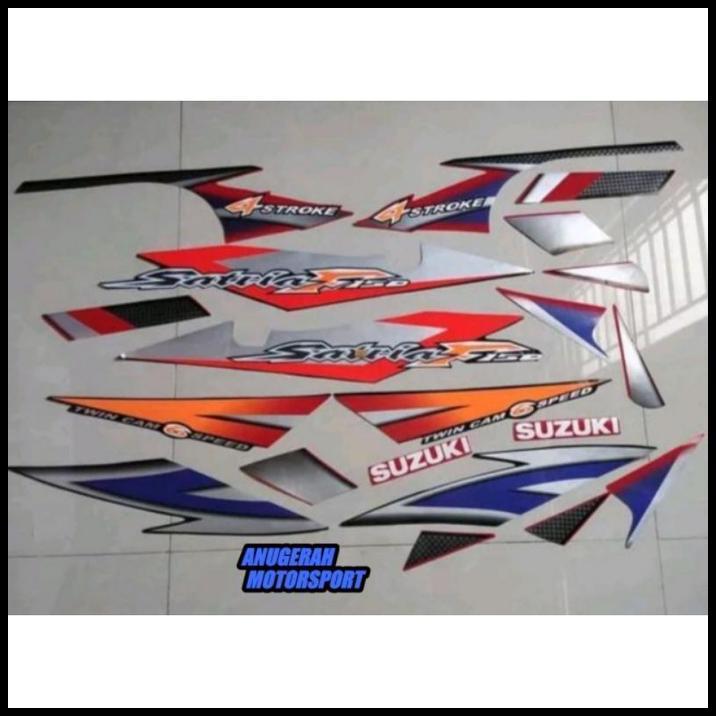 TERLARIS (ORI) STRIPING SATRIA FU THAILAND MERAH HITAM 2004 2005 2006 !!