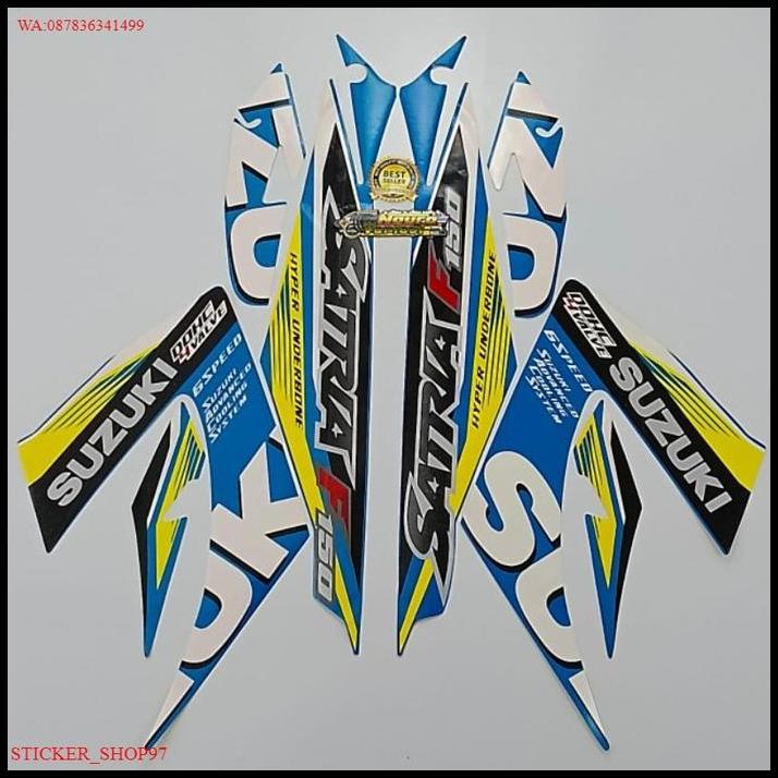 HOT DEAL (ORI) STRIPING SUZUKI SATRIA FU 150 2015 BIRU KUNING KUALITAS ORIGINAL