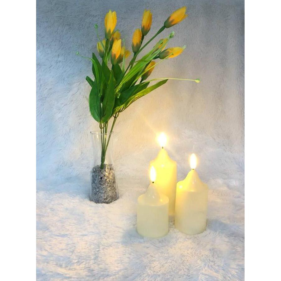 Lilin Lampu LED Smokeless Warm White Besar Led Elektrik Dekorasi Pesta