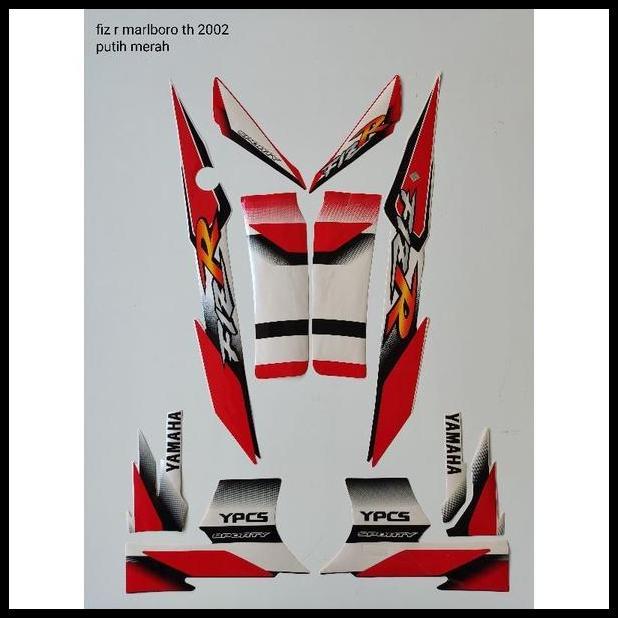 TERLARIS (ORI) STRIPING ORI YAMAHA FIZ R TH 2002 PUTIH MERAH KUALITAS ORIGINAL !!!