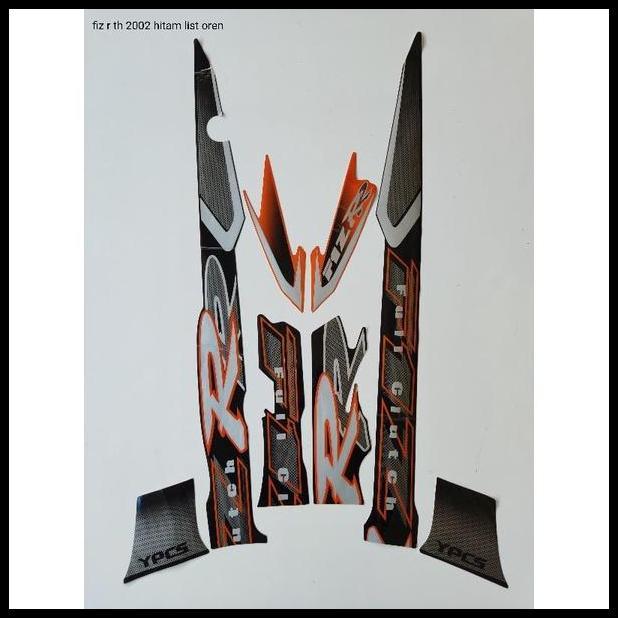 HOT DEAL (ORI) STRIPING ORI YAMAHA FIZ R TH 2002 HITAM OREN KUALITAS ORIGINAL 