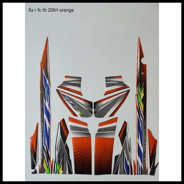 HOT DEAL (ORI) STRIPING ORI YAMAHA FIZ R TH 2004 ORANGE KUALITAS ORIGINAL 