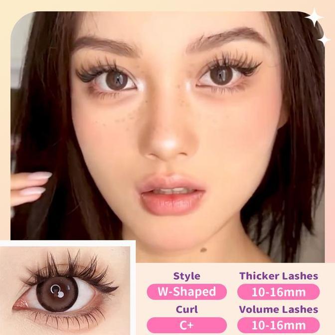 felolanimar - pipiwaya paket ekstensi bulu mata eyelash extension 10-16mm - klaster bulu mata tipis,