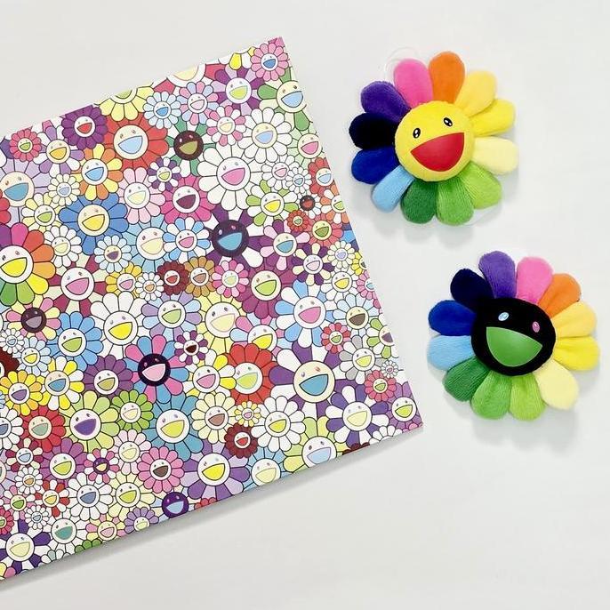 Takashi Murakami Flower Plush Badge Pin Keychain Original 100% (TERBAIK) (TERBARU) (TERMURAH)