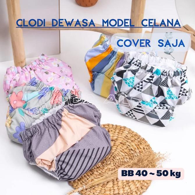 Medclean- Clodi Dewasa Model Celana Cover Saja Popok Kain Lansia 40-50 Kg