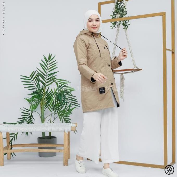 Murah HIJACKET Ixora Jaket Hijaber Muslimah Kekinian | Jaket Wanita Panjang | Outerwear For Hijaber 