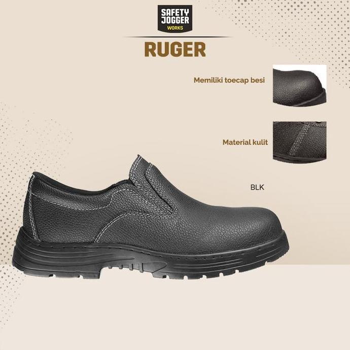 Safety Jogger Works Ruger S3 Produksi Indonesia Sepatu Proyek Sepatu Kerja Anti Air Anti Oli Steel T