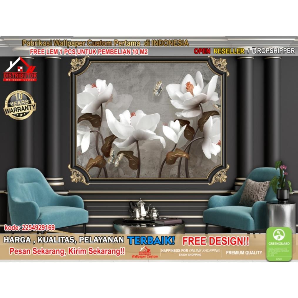 Wallpaper Dinding Custom 3D Moulding | Living Room | Ruang Tamu | Wallsticker