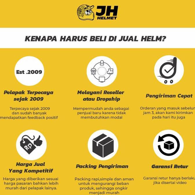 Helm Cakil HBC Apollo 23 Black Glossy Gold | Helm Retro | Full Face murah
