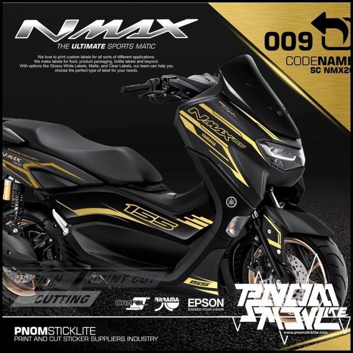 DISKON STICKER NMAX CUTTING STICKER NEW NMAX STRIPING NMAX GOLD SPORTY 2020