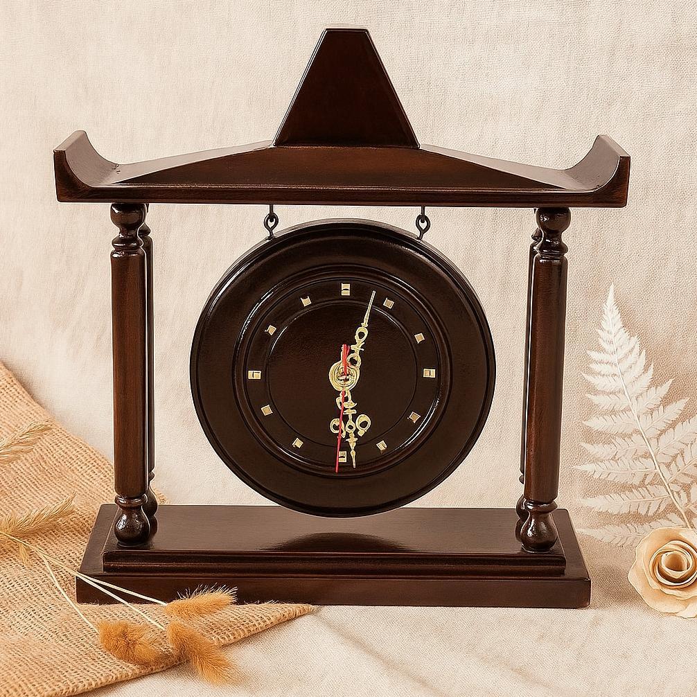 Hiasan Jam Motif Joglo Kayu Jati Asli Blora