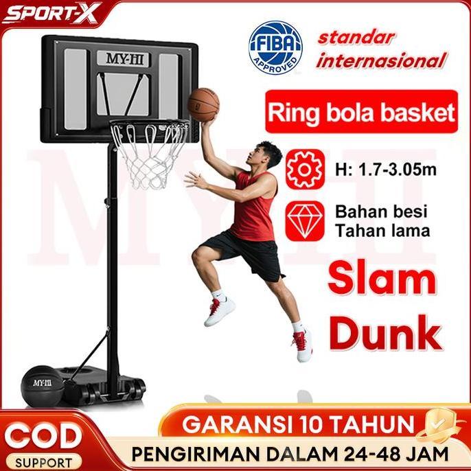 SEOVALITAMASHOP - MY-HISPORTX TIANG BASKET RING BASKET ANAK RING BOLA BASKET RING BASKET PORTABLE BA