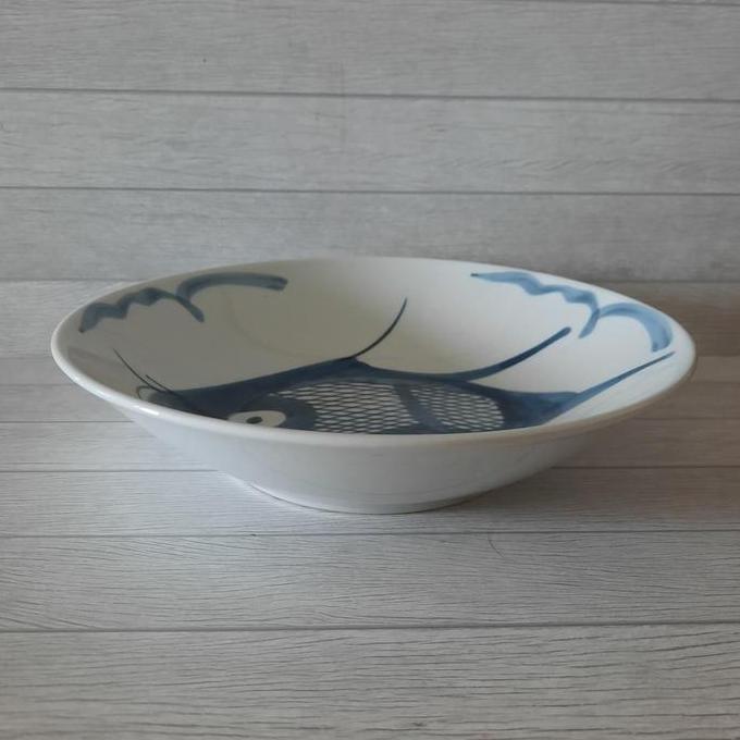 Piring / Mangkok keramik Papua motif ikan ukuran 23cm TS