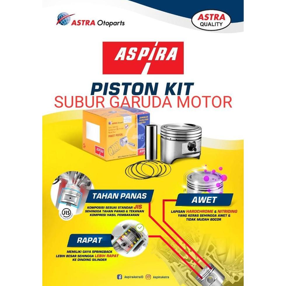 Seher Piston Kit Supra X 125 Lama Karisma Kph Merk Aspira Kualitas Ori Hemat