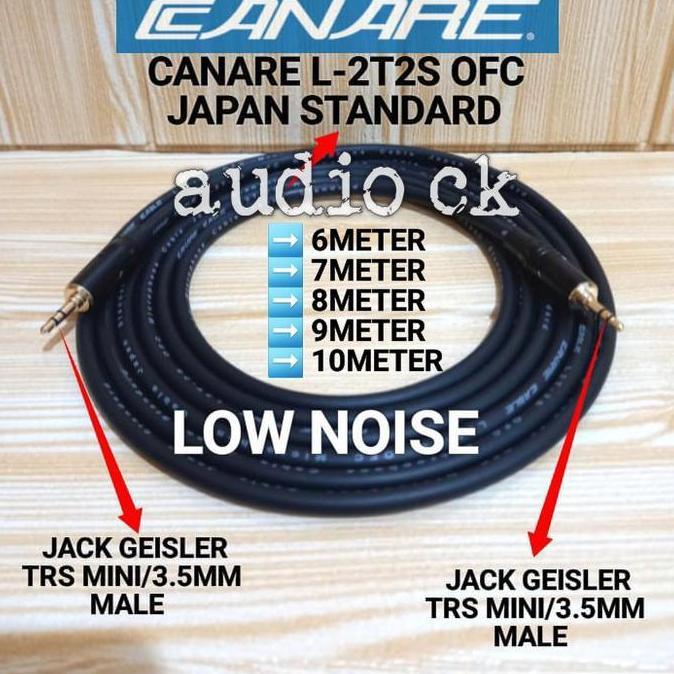 KABEL AUDIO CANARE JACK 3.5MM MALE STEREO TO JACK 3.5MM MALE STEREO 6METER-10METER