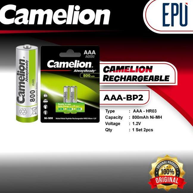 Camelion Rechargeable Battery Charger Aaa Cas A3 Batere 800Mah A3