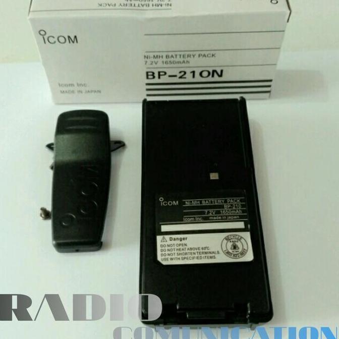 BATERAI HT ICOM V8 BP 210N PLUS BELKLIP ORIGINAL DAN TERPERCAYA