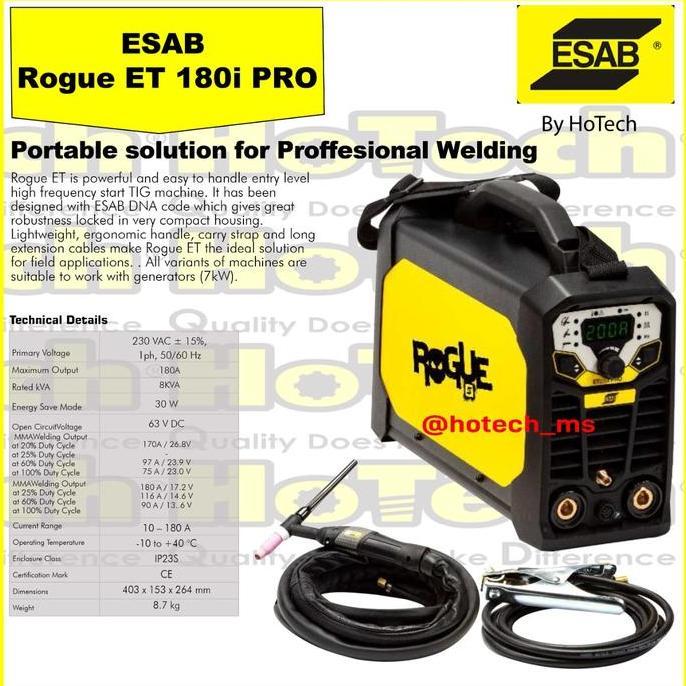 Diskon Esab Rogue Et 180I | Tig 180 | Tig Welding Machine | Mesin Las Tig 180
