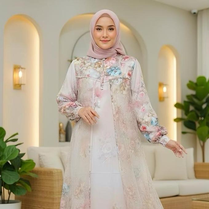 Gamis Raya 2026/ Gamis Lebaran Kirana/ Gamis Kondangan/  Gamis Motif/ Gamis Viral Tren ts