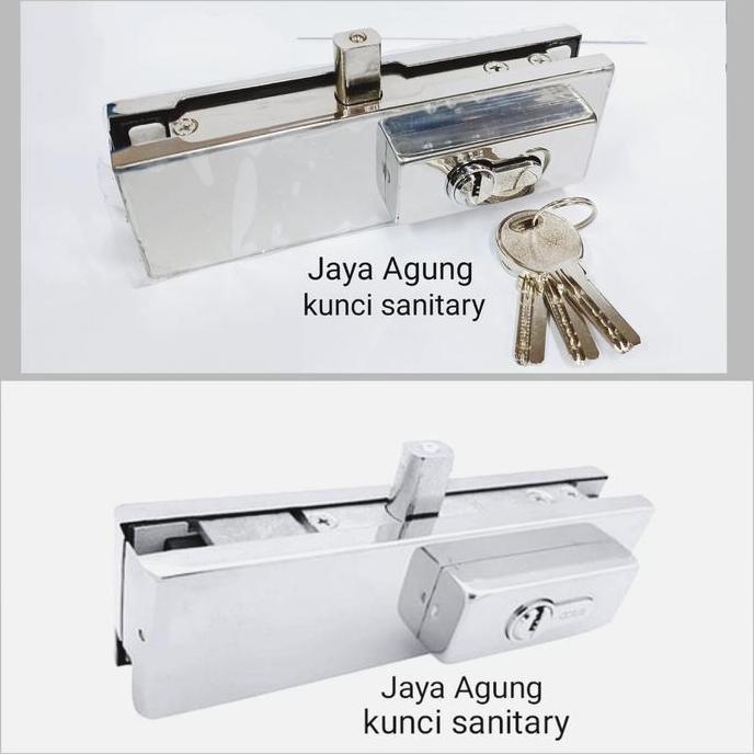 BEBAS ONGKIR - Kunci Pintu Kaca Frameless US 10/Patch Fitting US10