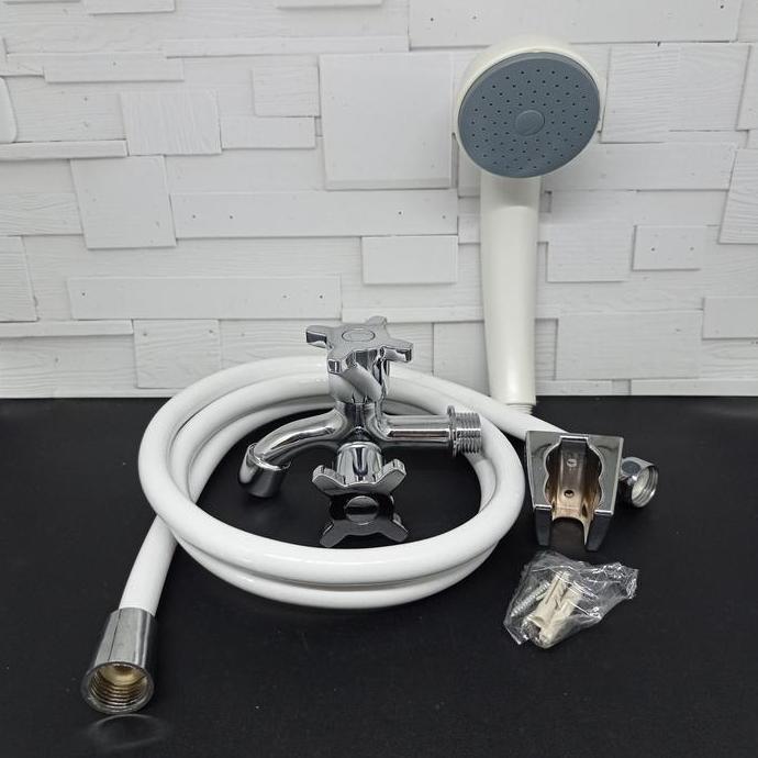 Paket Shower Set Handshower Model Toto + Kran Cabang Handle Baling