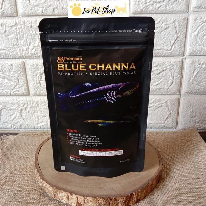 PREMIUM BLUE CHANNA PELET 88 PREMIUM BLUE CHANNA 100GR