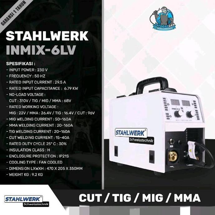 Miliki Stahlwerk Inmix-6Lv Mig Tig Cut & Mma Welding Machine